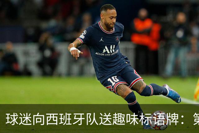 球迷向西班牙队送趣味标语牌：第七届拳击之夜，加维vs帕雷德斯